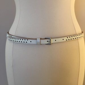 GAP Thin Leather Belt with Cutouts